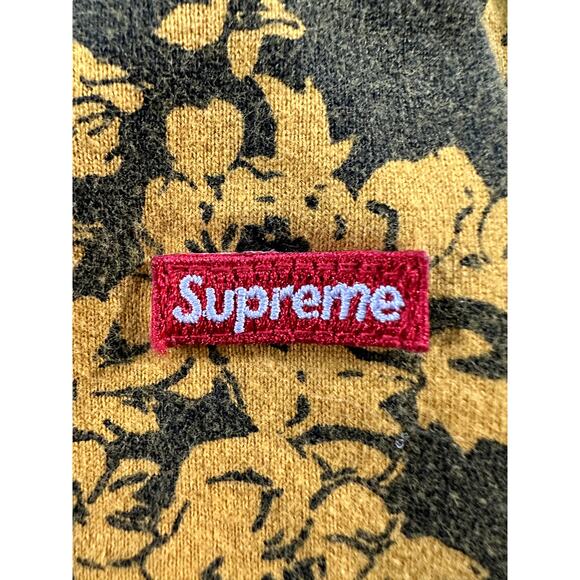 Supreme Floral Small Box Logo Floral Tee T Shirt Black Size Medium SS20 - Picture 3 of 9